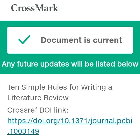 Crossmark status window showing Document is current for DOI 10.1371/journal.pcbi.1003149.